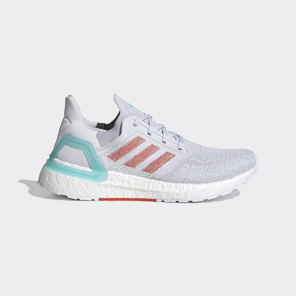 Adidas Women's Primeblue Ultraboost 20 Running Shoes Grey/Orange/Blue Ireland EG0770